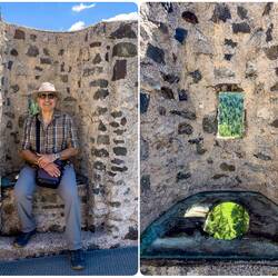 One of the three medieval toilets ... Castello di Andraz — Livinallongo del Col di Lana, Italy