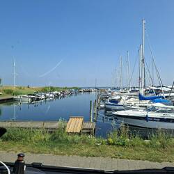 Ausblick aus der Womo-Nase in Årøsund
