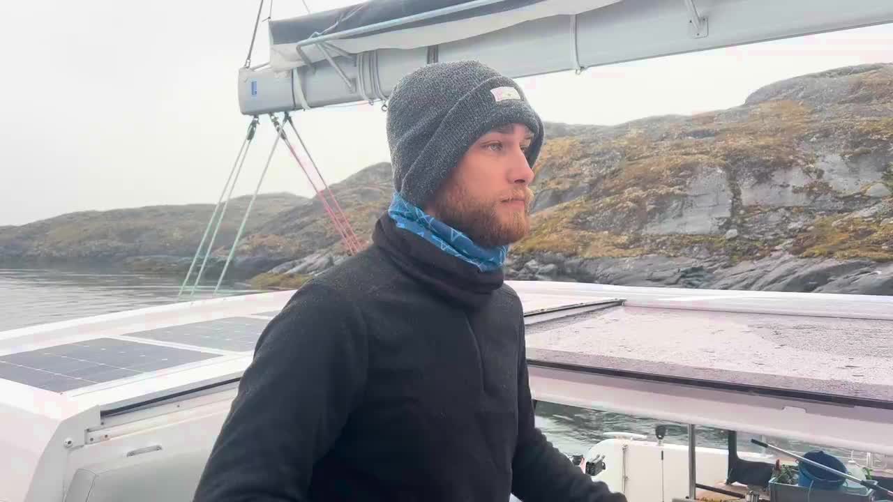 Leaving the anchorage in the morning.