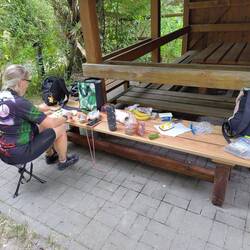 Sogar einen Hocker dabei