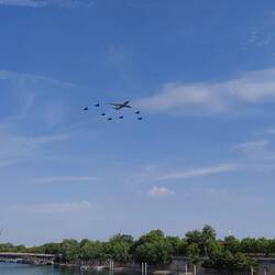Just some of the military aircraft in formation
