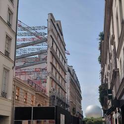 An old facade retained with a significant renovation behind