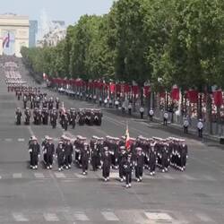 Screen shot of the march past