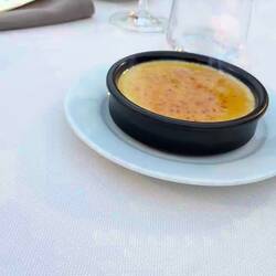 Creme brulee mit echter Flamme