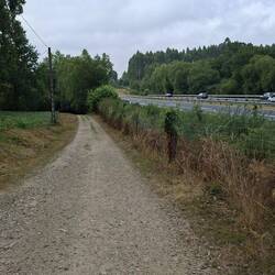 Quite a bit of walking next to the highway...must be getting near a big city?! 😁
