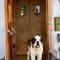 The greeter at the restaurant near the top of the cable car.