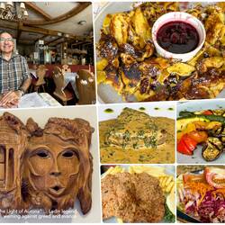 Delicious food ... and an interesting mask associated with a Ladin legend ... Klematys — Pieve