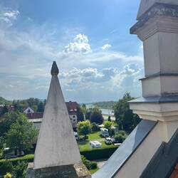Dachterrasse mit Weichselblick