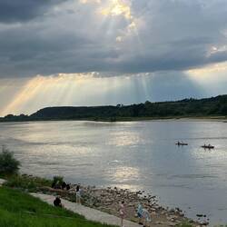 Idyllische Weichsel, aber vom Schwimmen wird abgeraten