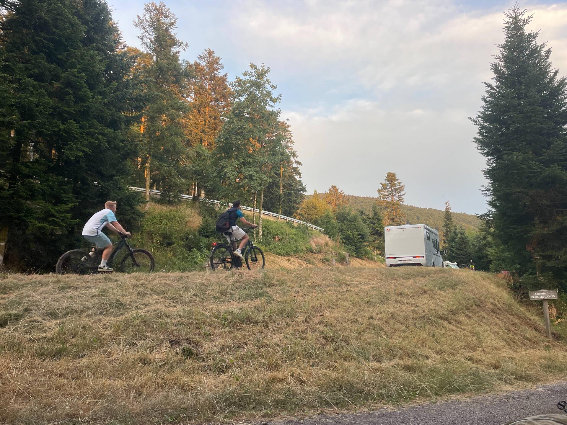 Early morning riders
