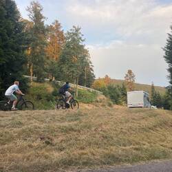 Early morning riders