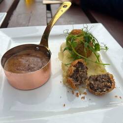 Haggis starter for dinner