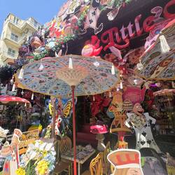 I stumbled across this fun Alice in wonderland spot that spanned several blocks