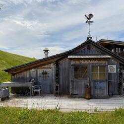 The wine hut near the 'Refuge of the Owls' — Pralongià Plateau, Dolomiti.