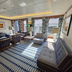 That's a little lounges to relax in with big windows to enjoy the incredible view