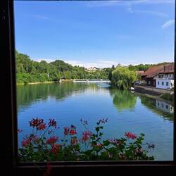 Blick aus der Rheinbrücke