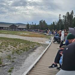 We were not alone at Old Faithful, but we did get a front row seat.