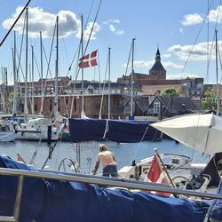 Blick zu St. Nicolai, Svendborg