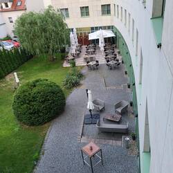 Blick aus dem Zimmerfenster