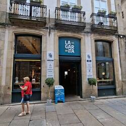 The bar where I watched the football final- a LOT quieter today!!