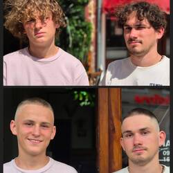 Vorher / Nachher Buzz Cut