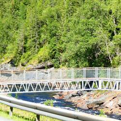 Bridge across to a WWII blockhouse, and some interesting walks