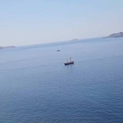 Driving up to Oia