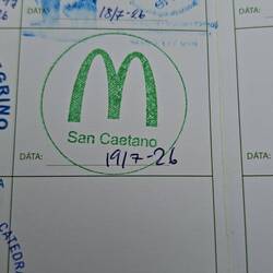 Sellos (stamps) come in all shapes, designs and sizes-even McDonalds!!