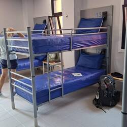 Beds are bunks 95% of the time, in albergues