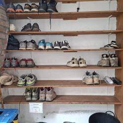 Boots are always stored outside