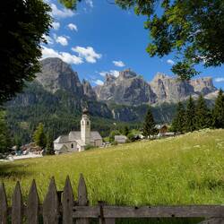 Chiesa di Calfosch is a Ladin church — Colfosco, Italy.