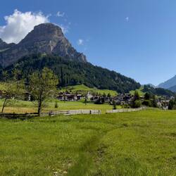 From the footpath to the cableway — Colfosco, Italy.