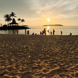 Our beach at sunset