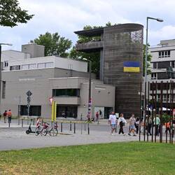 The Berlin Wall Memorial Visitor Centre, with viewing platform
