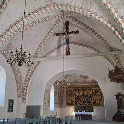 Schöner Raumeindruck mit Wandbemalung