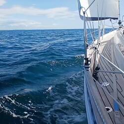Segeln mit 60° scheinbaren Wind gute 6 Kn Geschwindigkeit