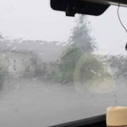 Start im Regen