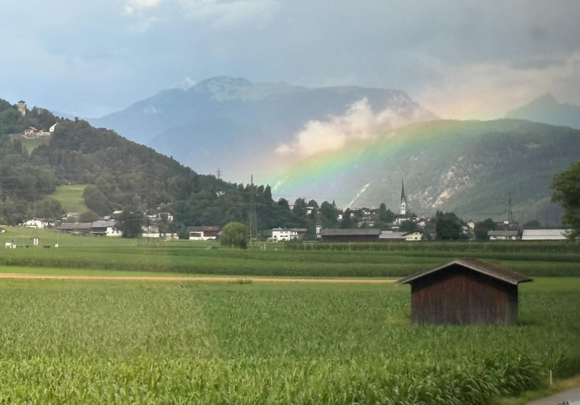 Rainbow from the train