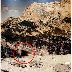 The cave on Conturines Peak where Ursus ladinicus remains were found — San Cassiano, Italy.