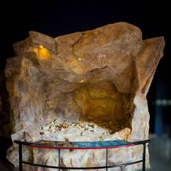 Replica of the Conturines cave where the bones were found ... Museum Ladin Ursus ladinicus.
