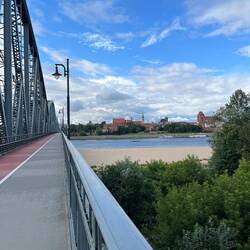 Unser Weg über die Józef-Piłsudski-Brücke