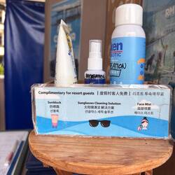 Handy selection of items by the pool