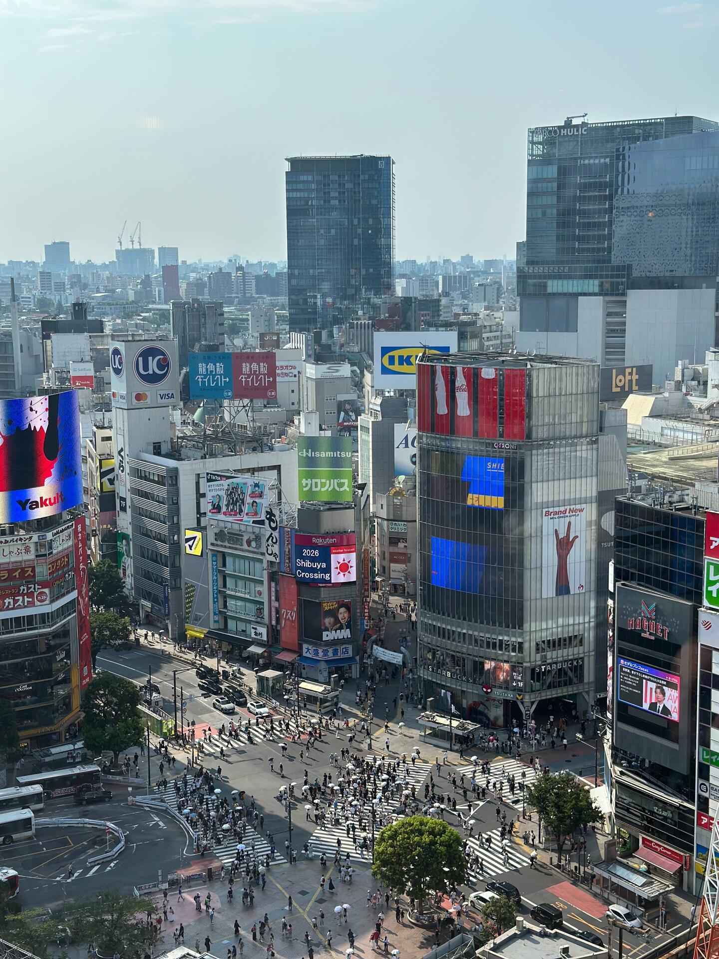 Shibuya Kreuzung vom spanischen Restaurant aus