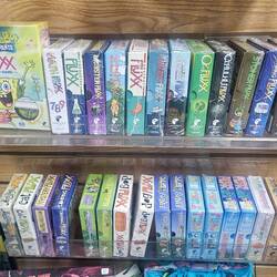 Many versions of Fluxx, a game we learned on our ATW cruise