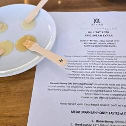 Epicurean talk onboard - honey tasting 🐝