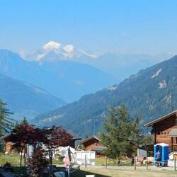 Aussicht vom Ferienhaus ins Tal