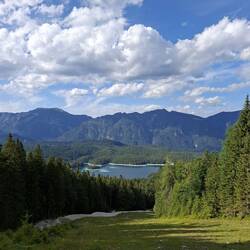 You can see how high up we were. The lake down there is Eibsee.
