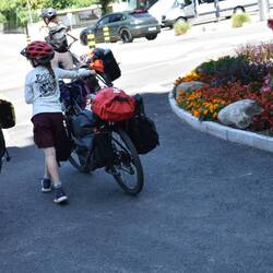 So many little people on loaded bikes