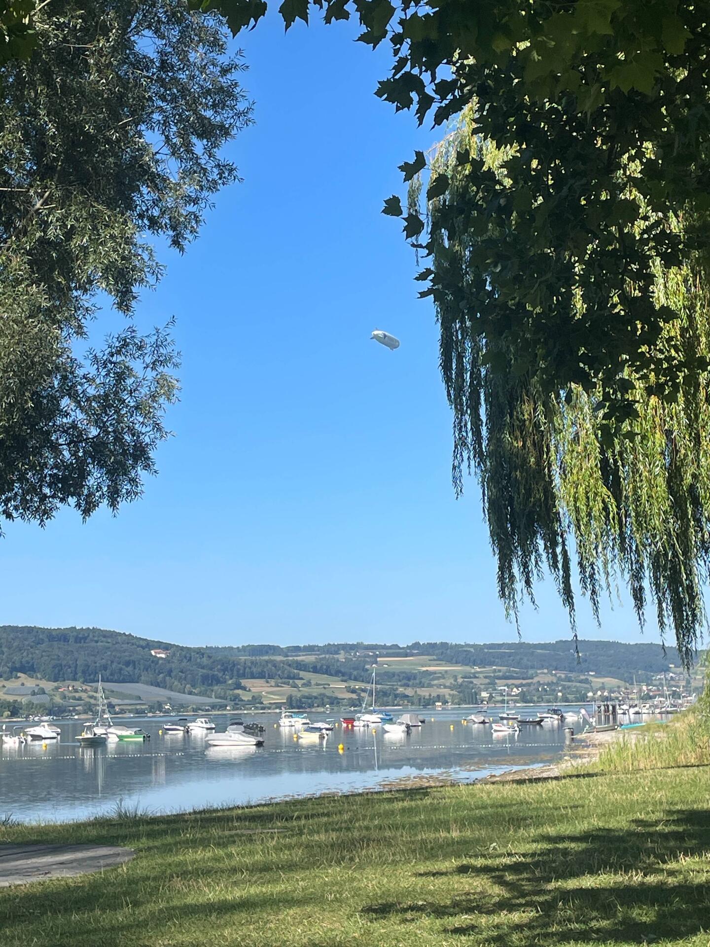 One if two blimps we saw over the lake