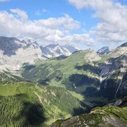 Blick vom Hahnkampl Richtung Falkenhütte